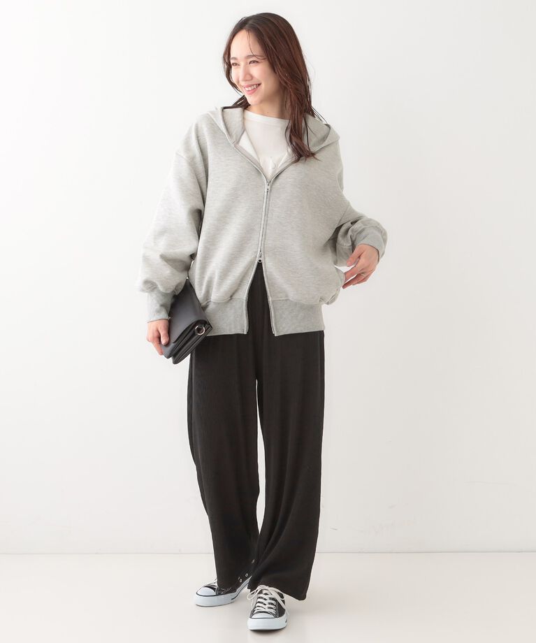 SHOO･LA･RUE「季節の変わり目に頼れる ダブルZIPダンボールパーカー」|カーディガン|