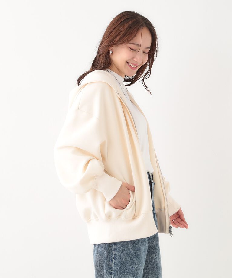 SHOO･LA･RUE「季節の変わり目に頼れる ダブルZIPダンボールパーカー」|カーディガン|