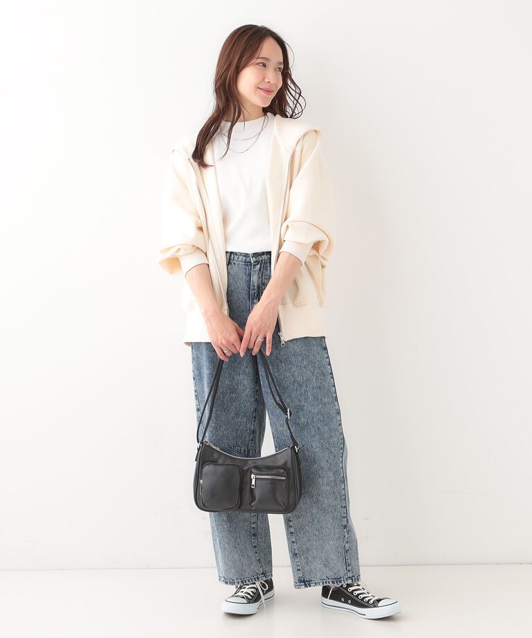 SHOO･LA･RUE「季節の変わり目に頼れる ダブルZIPダンボールパーカー」|カーディガン|