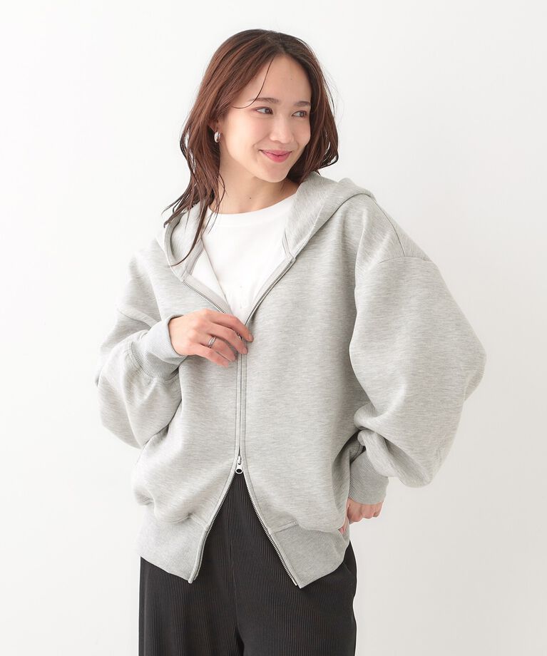 SHOO･LA･RUE「季節の変わり目に頼れる ダブルZIPダンボールパーカー」|カーディガン|