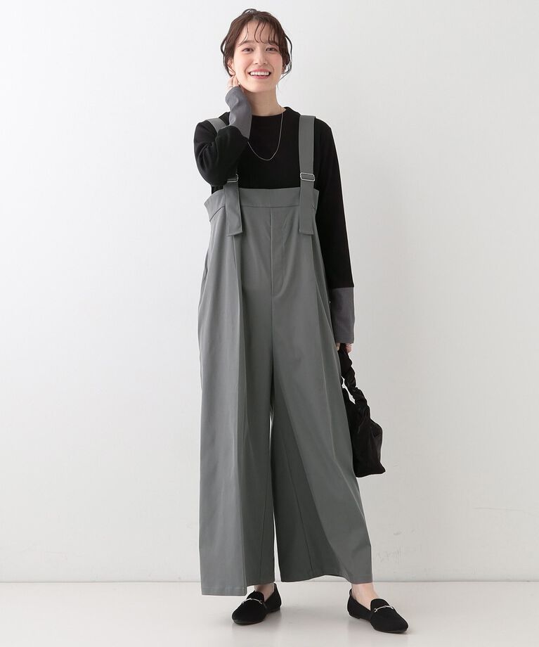 SHOO･LA･RUE「ゆるシルエットで大人見せ タック入りオールインワン」|オールインワン|