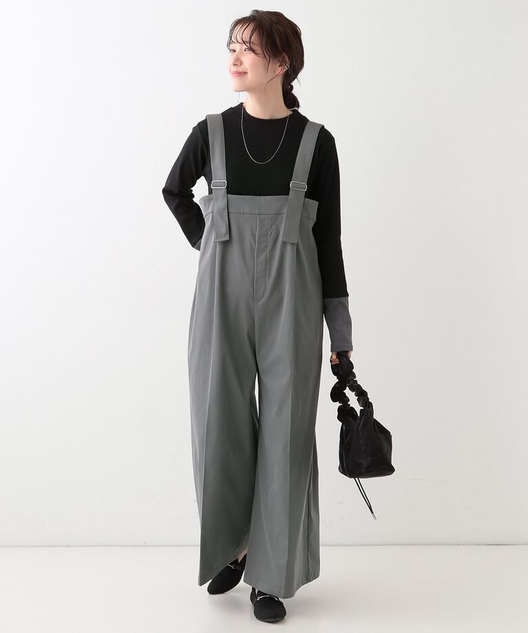 SHOO･LA･RUE「ゆるシルエットで大人見せ タック入りオールインワン」|オールインワン|
