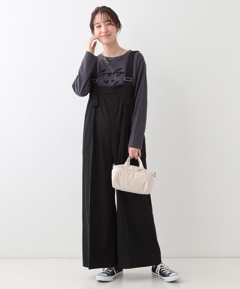 SHOO･LA･RUE「ゆるシルエットで大人見せ タック入りオールインワン」|オールインワン|