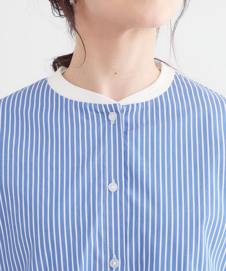 SHOO･LA･RUE「【洗える/S-LL】リブでこなれ感 ゆるっと着られる ロングシャツ」|チュニック|