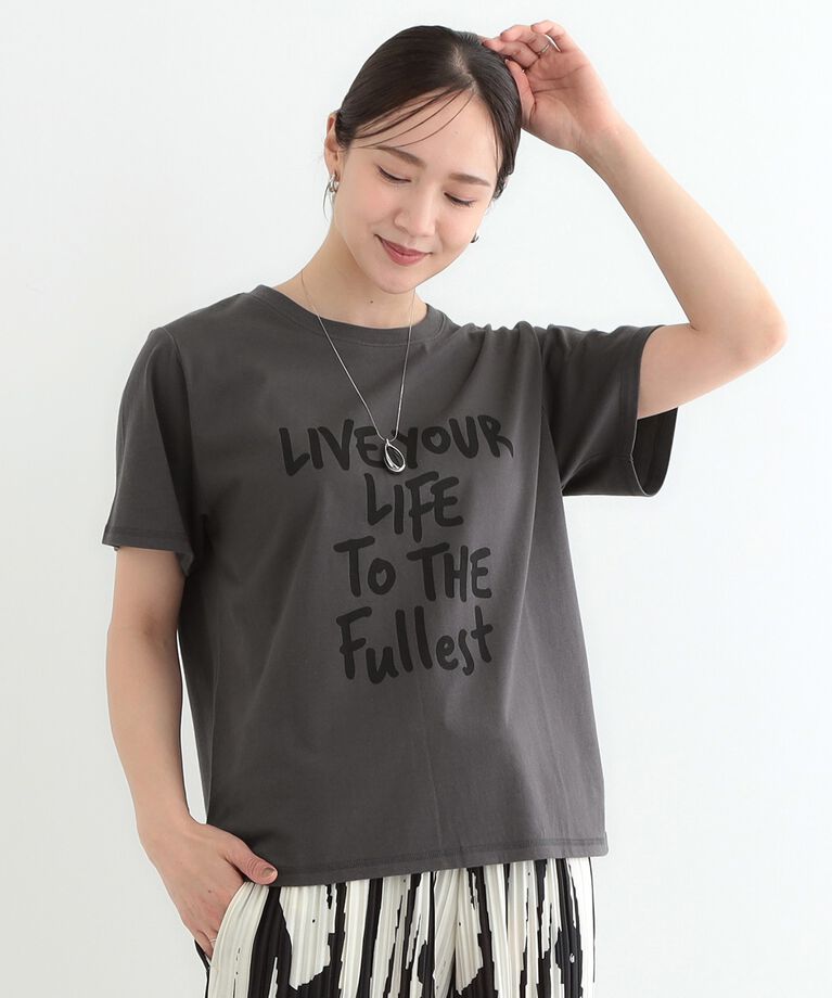 SHOO･LA･RUE「【洗える/S-LL】デイリーカジュアルに プリントアソート ベーシックTシャツ」|Tシャツ・カットソー|
