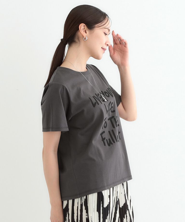 SHOO･LA･RUE「【洗える/S-LL】デイリーカジュアルに プリントアソート ベーシックTシャツ」|Tシャツ・カットソー|