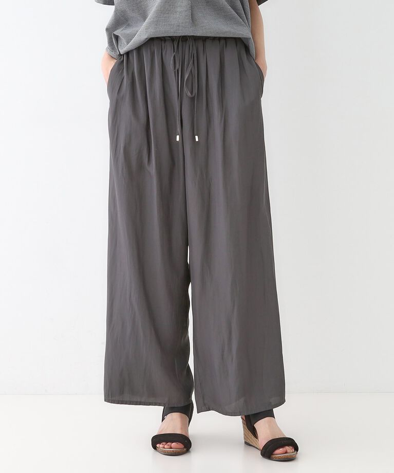 SHOO･LA･RUE「【S-LL/着丈選べる】 マットサテンワイドパンツ」|その他|