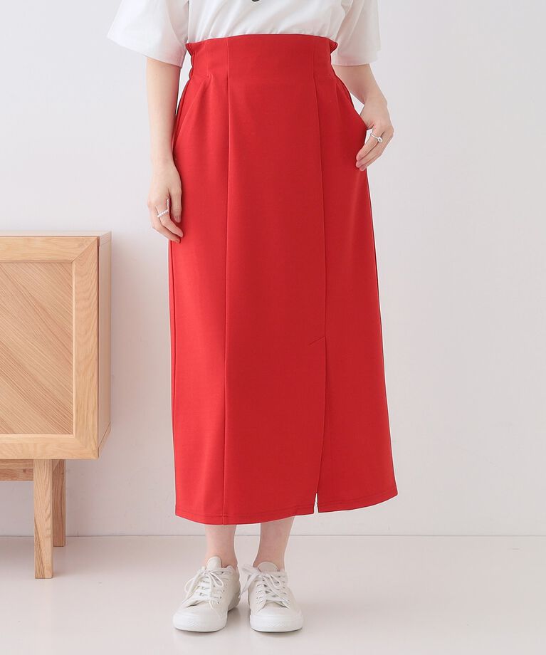 SHOO･LA･RUE「【洗える】洗濯後しわになりにくい カットジョーゼット ナロースカート」|スカート|