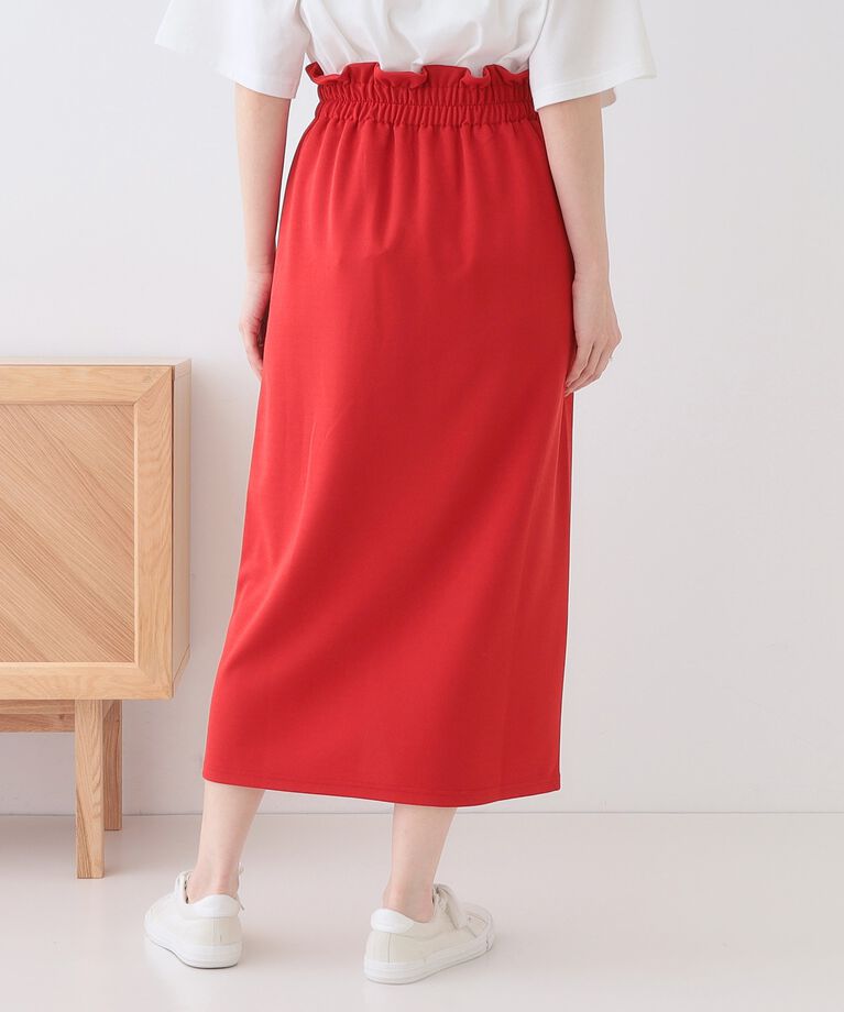 SHOO･LA･RUE「【洗える】洗濯後しわになりにくい カットジョーゼット ナロースカート」|スカート|