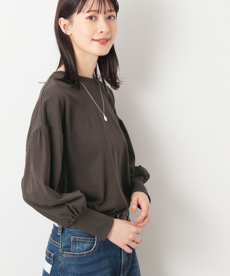 Dessin「【洗える】ギャザースリーブカットソー」|Tシャツ・カットソー|
