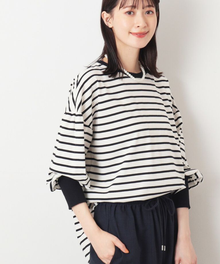 Dessin「【洗える】ギャザースリーブカットソー」|Tシャツ・カットソー|