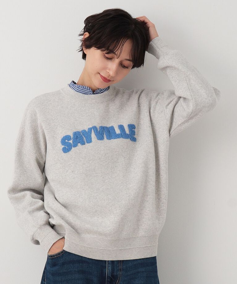 Dessin「【洗える】サガラ刺繍ロゴニット（XS～L）」|ニット・セーター|