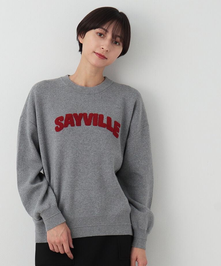 Dessin「【洗える】サガラ刺繍ロゴニット（XS～L）」|ニット・セーター|ﾚｯﾄﾞ(063)