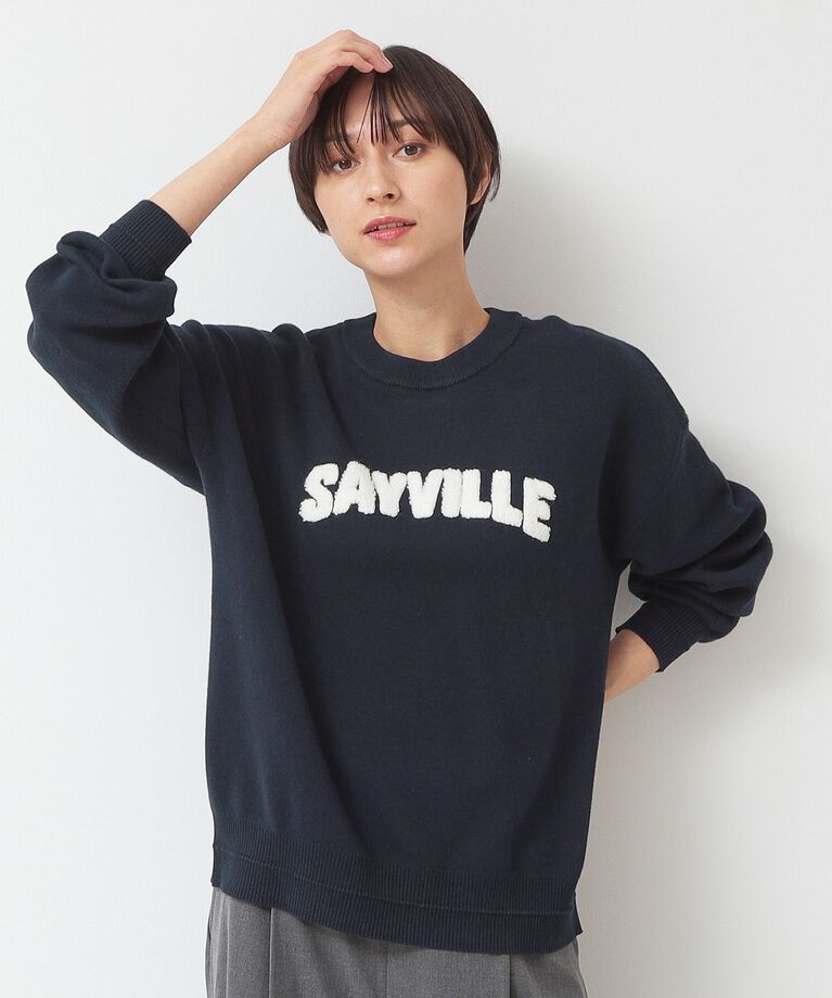 Dessin「【洗える】サガラ刺繍ロゴニット（XS～L）」|ニット・セーター|ﾈｲﾋﾞｰ(094)