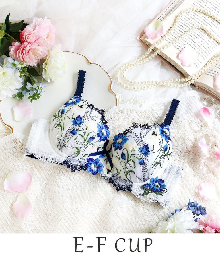 Risa Magli「テリン ブラジャー（E-F）＜S Make Type＞」|インナー|ネイビー(094)