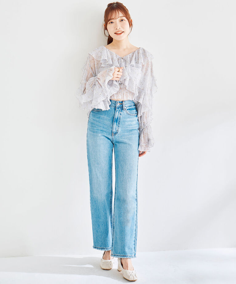 COCO DEAL「スリムストレートデニムパンツ」|デニム|