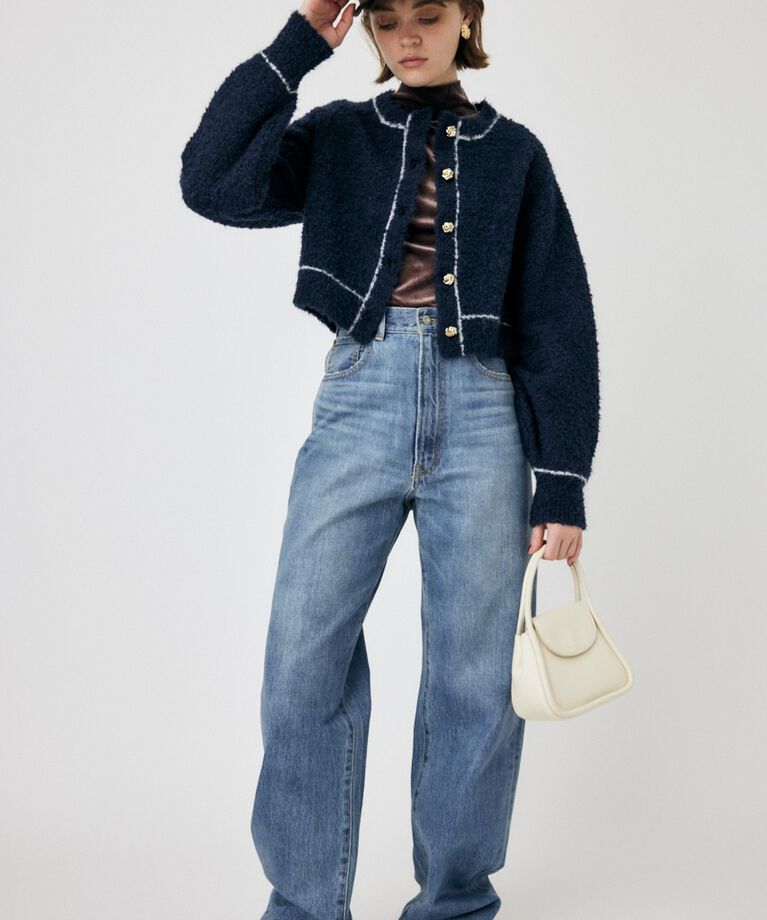 MOUSSY「HW COATED LOOSE STRAIGHT」|デニム|