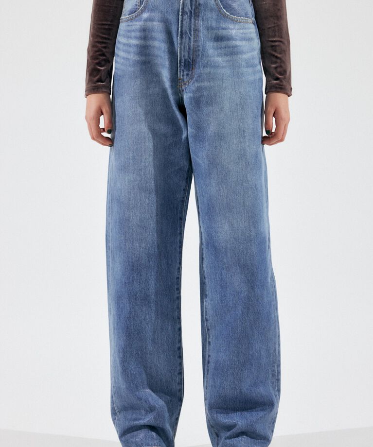 MOUSSY「HW COATED LOOSE STRAIGHT」|デニム|