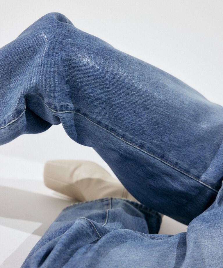 MOUSSY「HW COATED LOOSE STRAIGHT」|デニム|