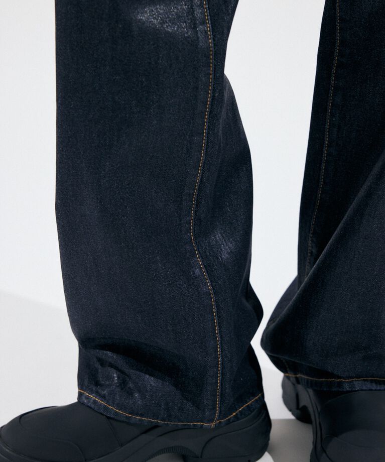 MOUSSY「HW COATED LOOSE STRAIGHT」|デニム|