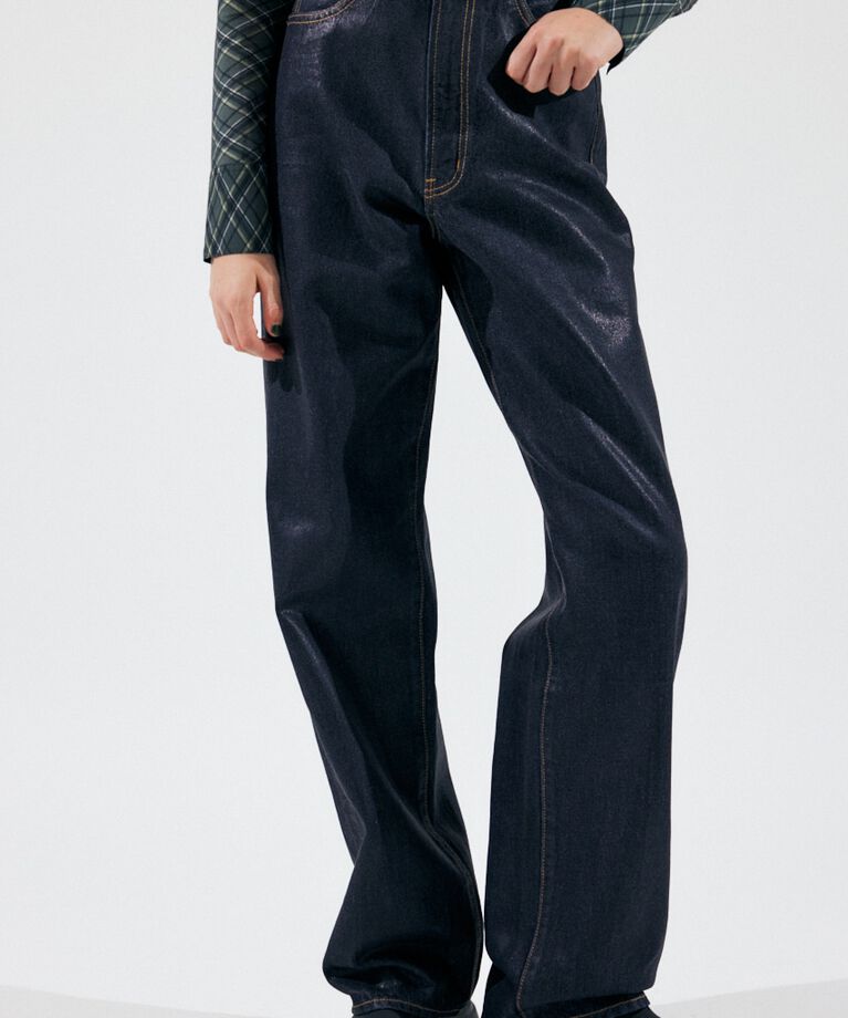 MOUSSY「HW COATED LOOSE STRAIGHT」|デニム|