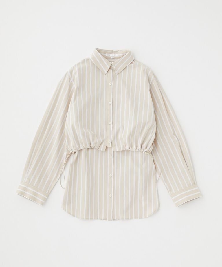 MOUSSY「LAYERED シャツ」|シャツ・ブラウス|BEG