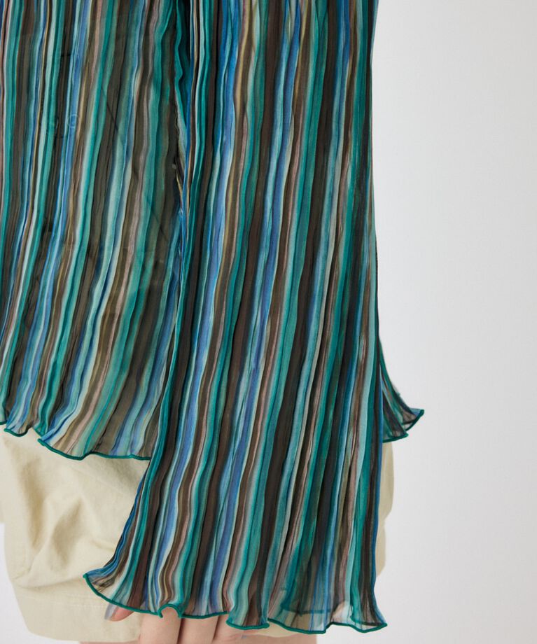 MOUSSY「SHEER PLEATS シャツ」|シャツ・ブラウス|