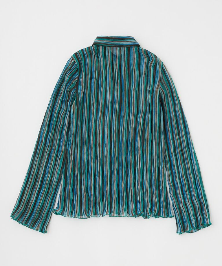 MOUSSY「SHEER PLEATS シャツ」|シャツ・ブラウス|