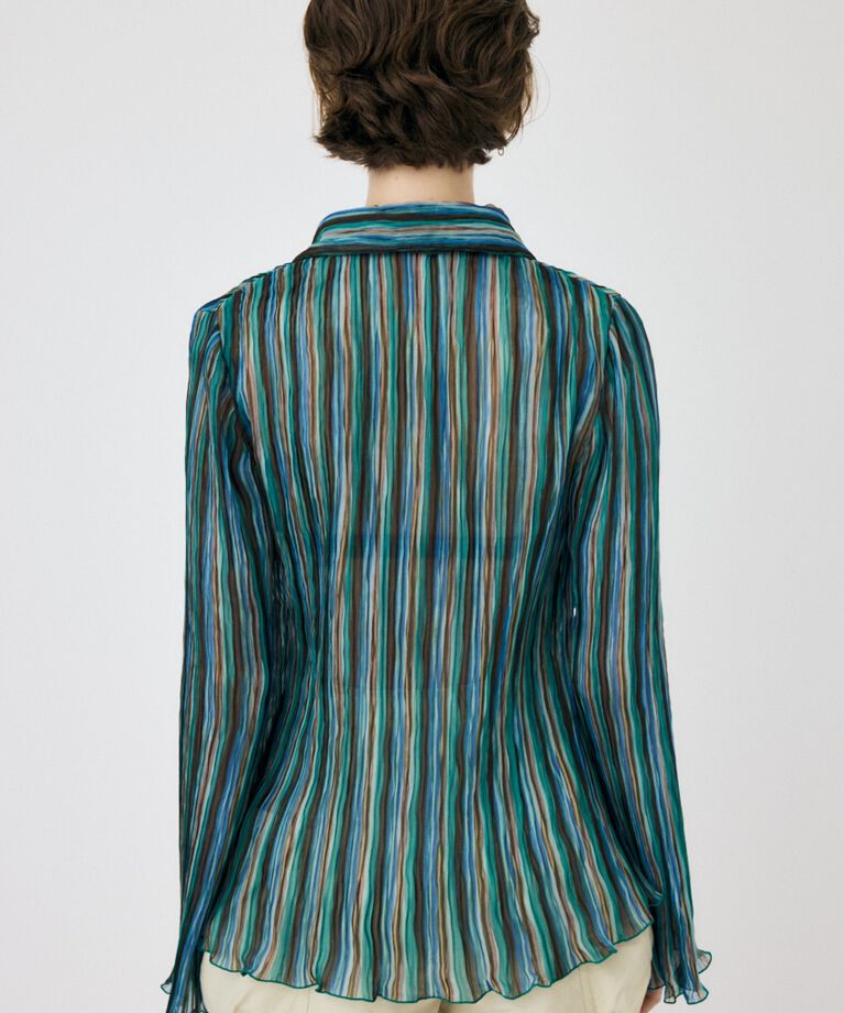 MOUSSY「SHEER PLEATS シャツ」|シャツ・ブラウス|