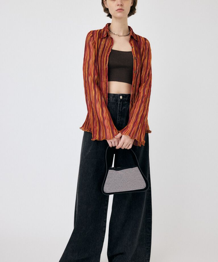 MOUSSY「SHEER PLEATS シャツ」|シャツ・ブラウス|