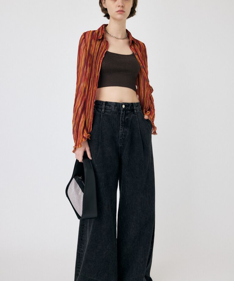 MOUSSY「SHEER PLEATS シャツ」|シャツ・ブラウス|
