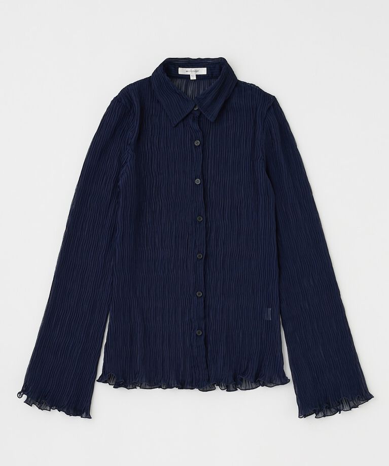 MOUSSY「SHEER PLEATS シャツ」|シャツ・ブラウス|