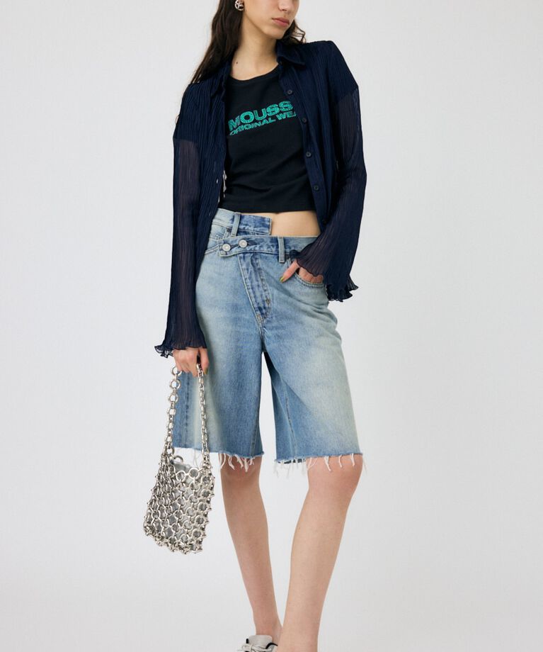 MOUSSY「SHEER PLEATS シャツ」|シャツ・ブラウス|