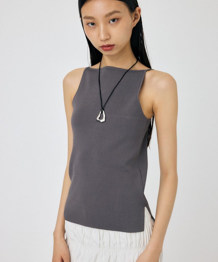 MOUSSY「SQUARE LINE ニットキャミ」|キャミソール|C.GRY