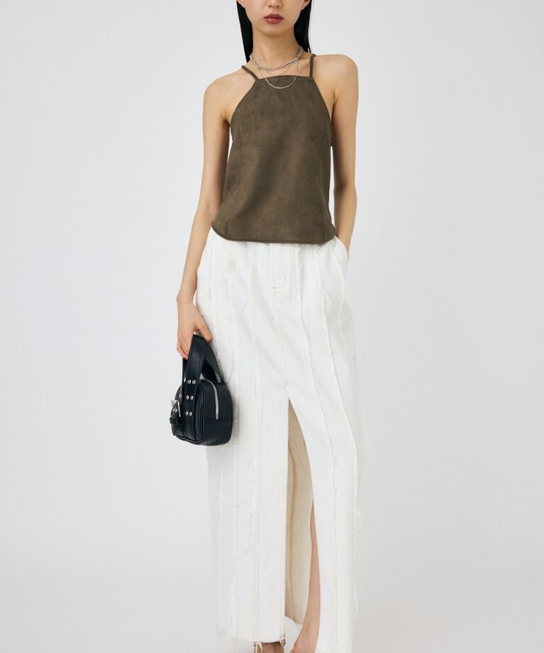 MOUSSY「FRONT SLIT FRINGE スカート」|スカート|