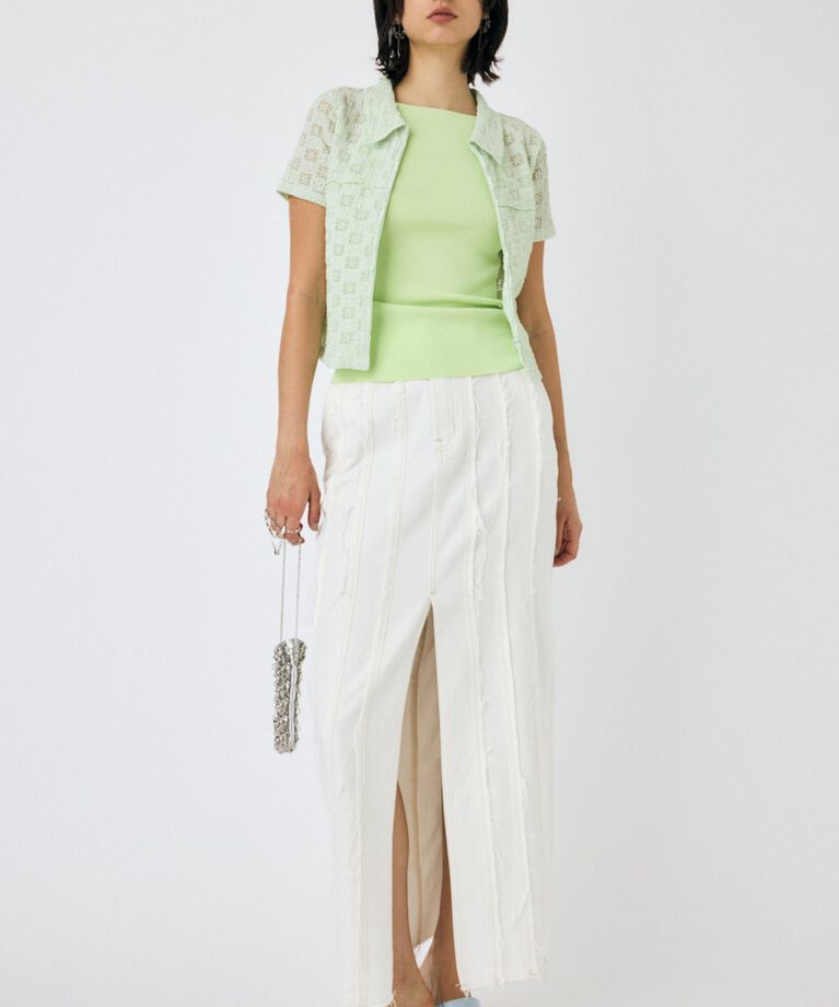 MOUSSY「FRONT SLIT FRINGE スカート」|スカート|