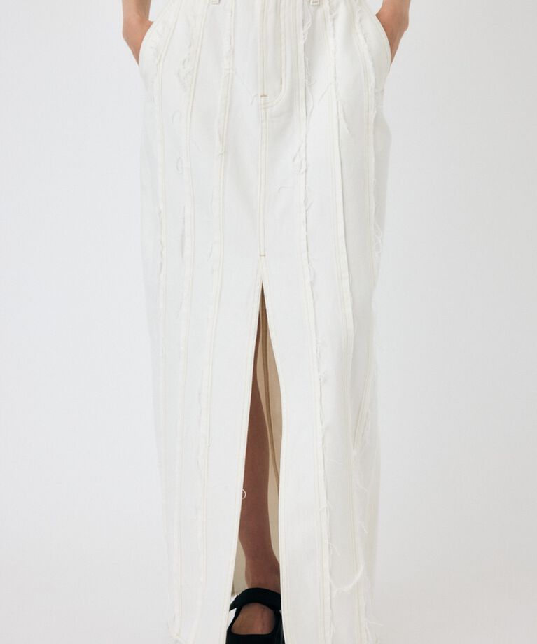 MOUSSY「FRONT SLIT FRINGE スカート」|スカート|