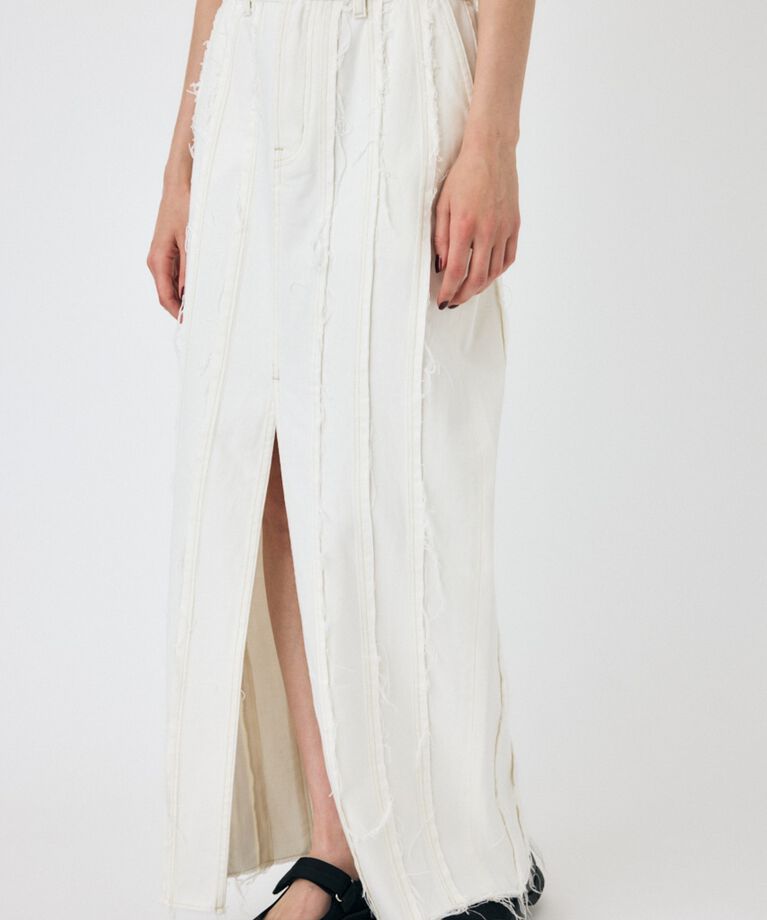 MOUSSY「FRONT SLIT FRINGE スカート」|スカート|