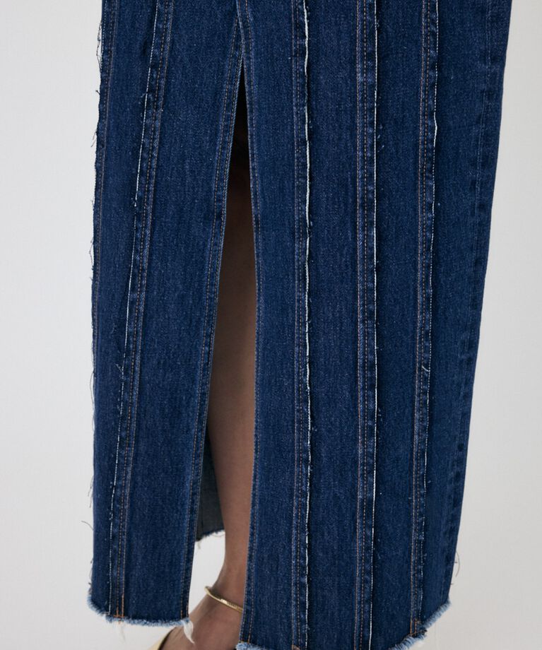 MOUSSY「FRONT SLIT FRINGE スカート」|スカート|