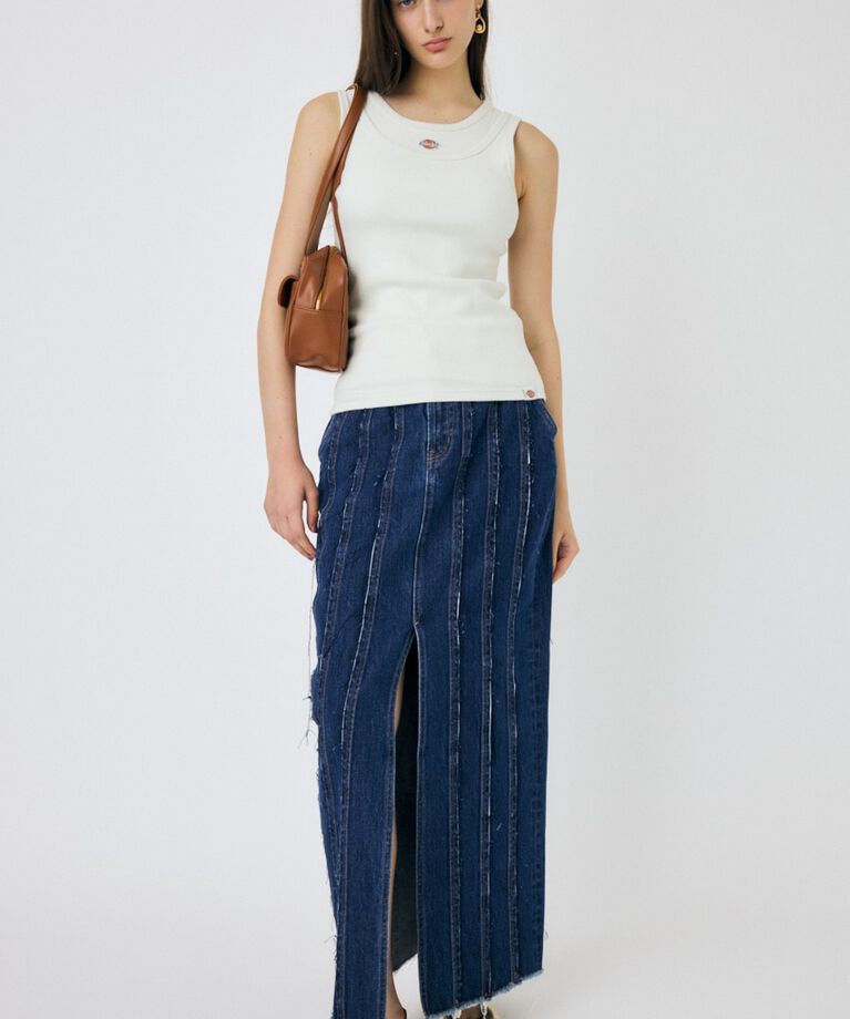 MOUSSY「FRONT SLIT FRINGE スカート」|スカート|