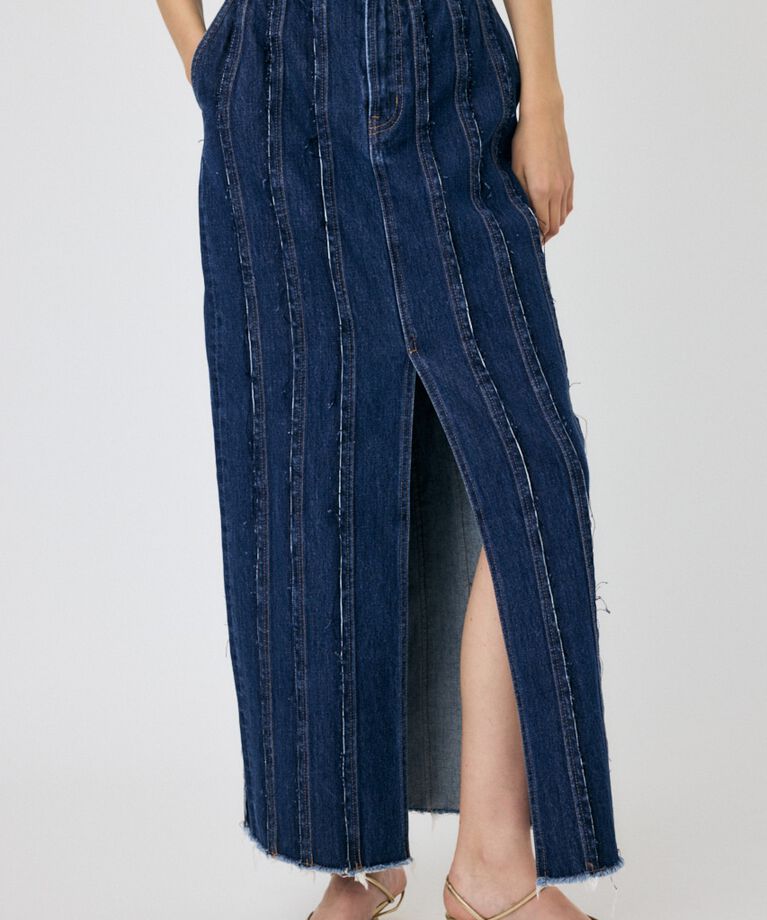 MOUSSY「FRONT SLIT FRINGE スカート」|スカート|