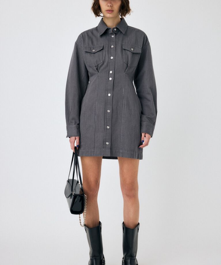 MOUSSY「WAIST TUCK ミニドレス」|ワンピース|