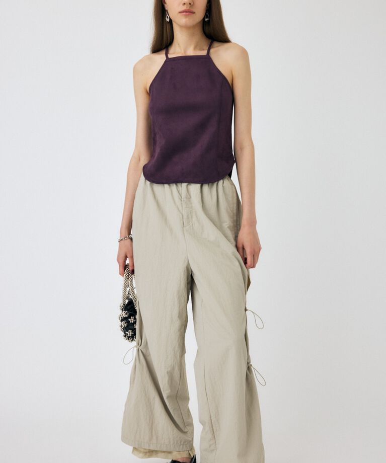 MOUSSY「SIDE OPEN NYLON パンツ」|その他|L/GRY1