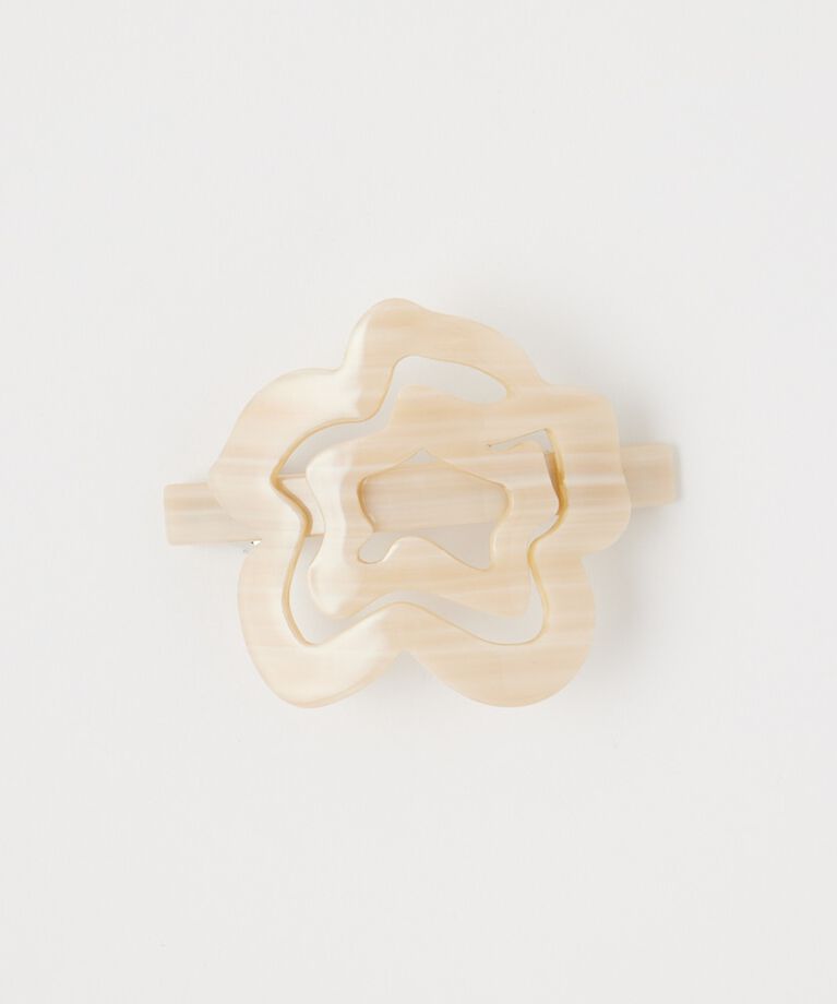 MOUSSY「MARBLE FLOWER バレッタ」|その他|ECRU