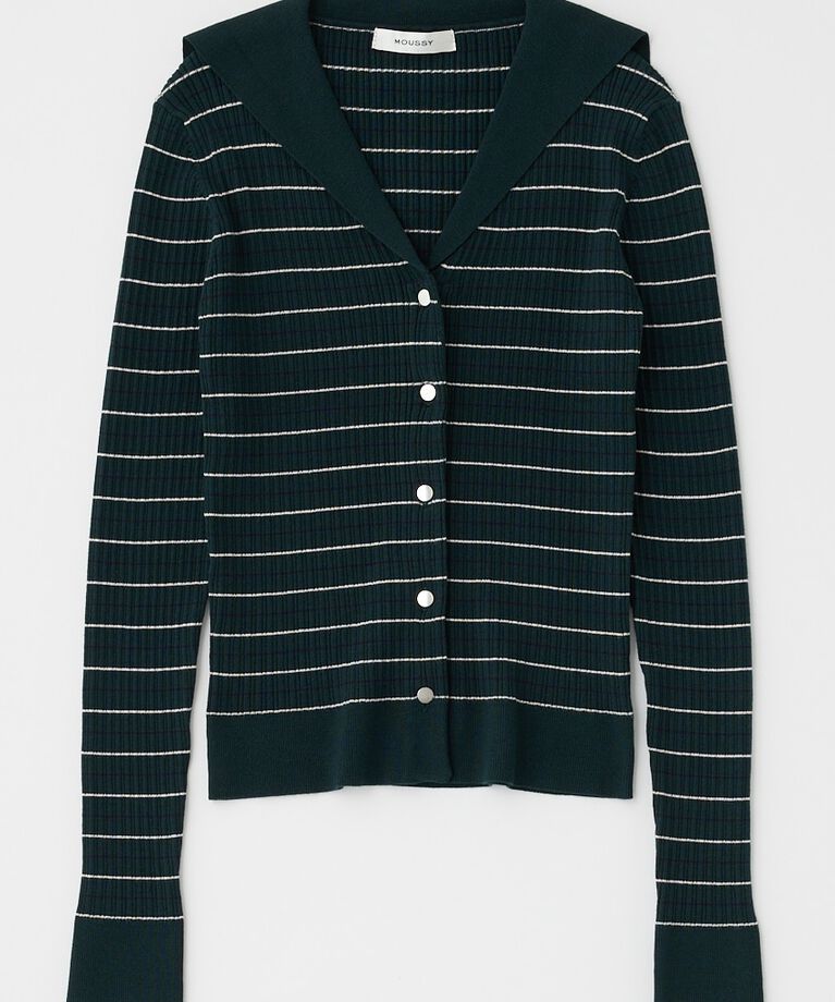 MOUSSY「SAILOR COLLAR ニット カーディガン」|ニット・セーター|