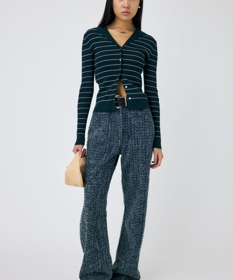 MOUSSY「SAILOR COLLAR ニット カーディガン」|ニット・セーター|