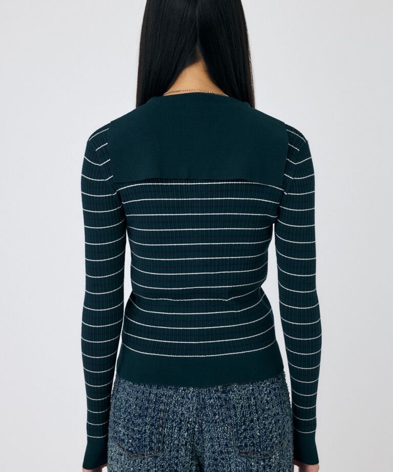 MOUSSY「SAILOR COLLAR ニット カーディガン」|ニット・セーター|