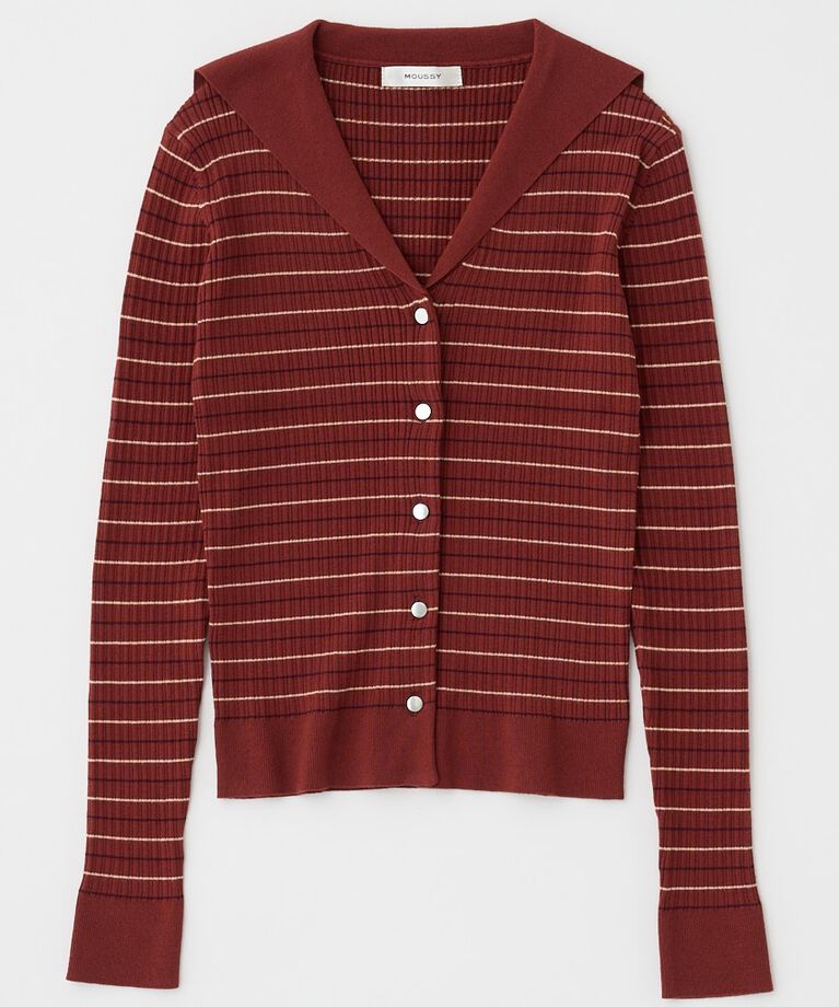 MOUSSY「SAILOR COLLAR ニット カーディガン」|ニット・セーター|