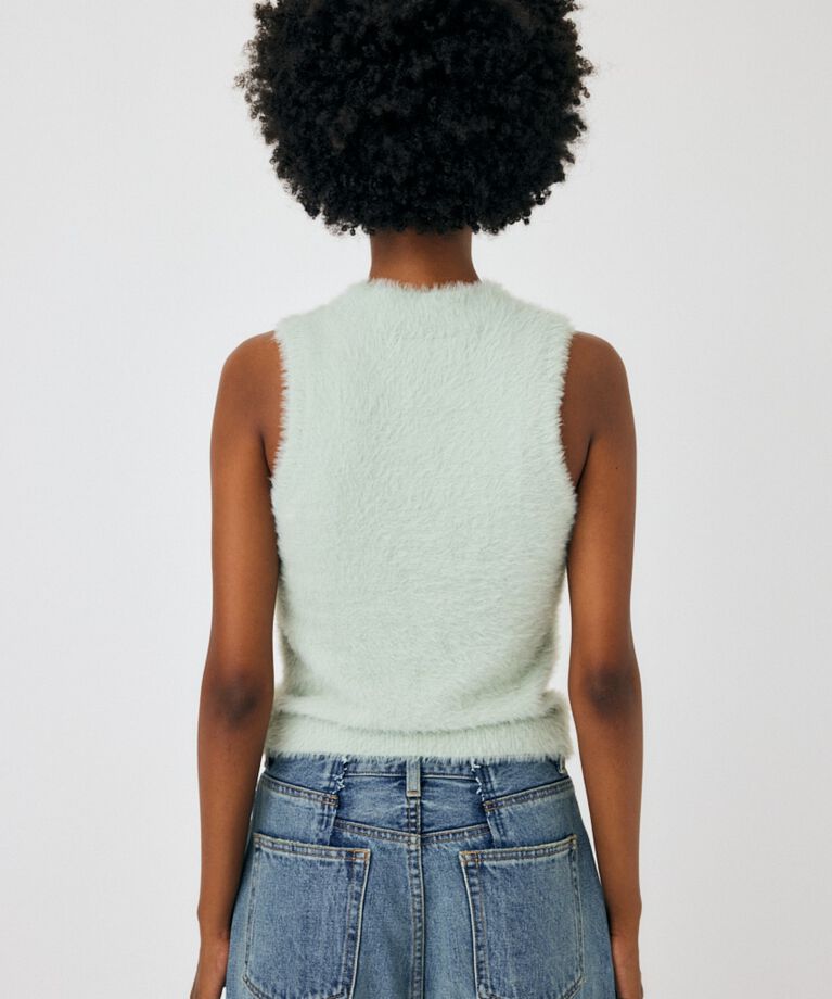 MOUSSY「SHAGGY KNIT ボレロ & タンク」|ニット・セーター|