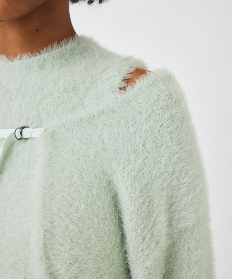 MOUSSY「SHAGGY KNIT ボレロ & タンク」|ニット・セーター|